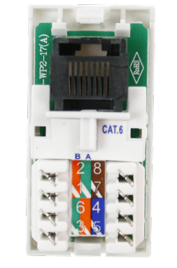 Click New Media MM485GY RJ45 Cat-6 Outlet Module Grey