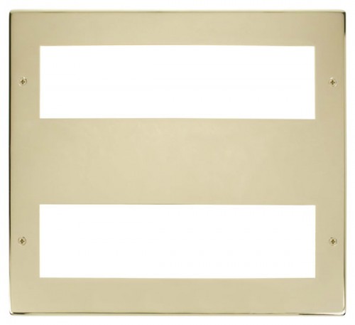 Click New Media Polished Brass 16 Module Front Plate MP516BR