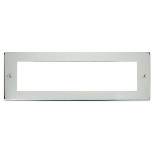 Click New Media Polished Chrome 8 Module Front Plate MP608CH