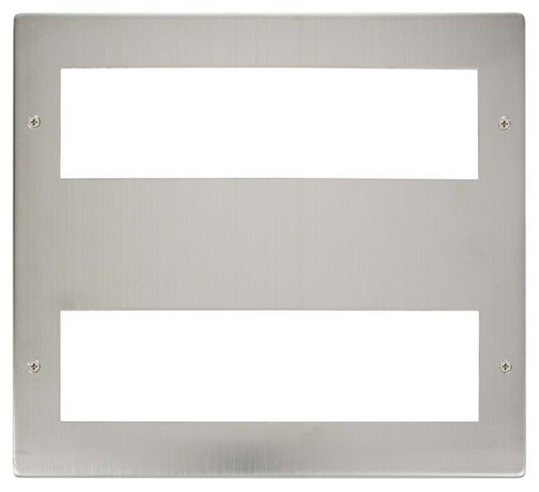 Click New Media Stainless Steel 16 Module Front Plate MP516SS