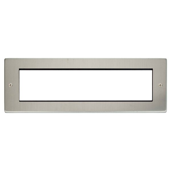 Click New Media Stainless Steel 8 Module Front Plate MP608SS