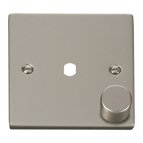 Click Pearl Nickel 1G Empty Dimmer Plate with Knob VPPN140PL