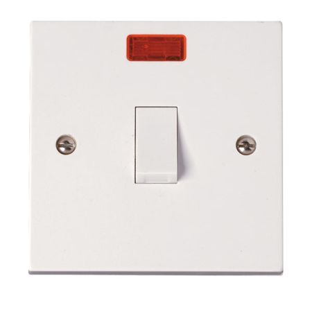 Click Polar 20A Double Pole Switch with Neon PRW023