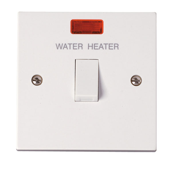 Click Polar 20A Double Pole Water Heater Switch with Neon PRW042