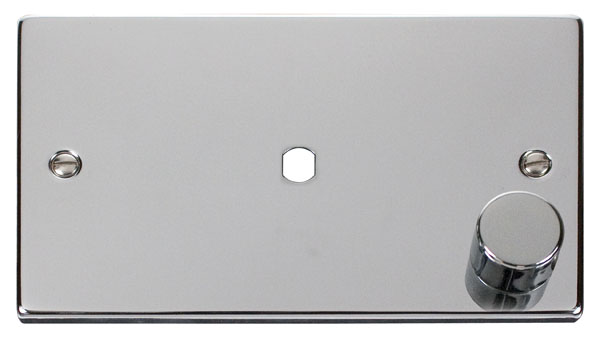 Click Polished Chrome Single Dimmer Plate 1000W Max VPCH185