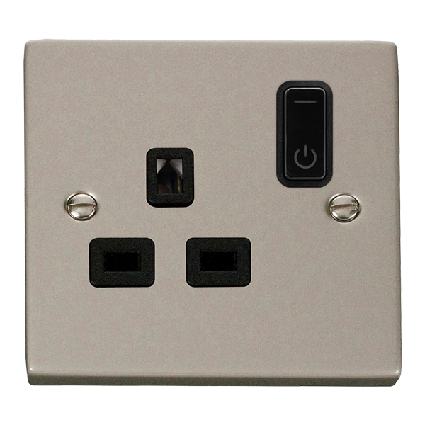 Click Smart+ Pearl Nickel 13A 1G Zigbee Smart Switched Socket VPPN30535BK