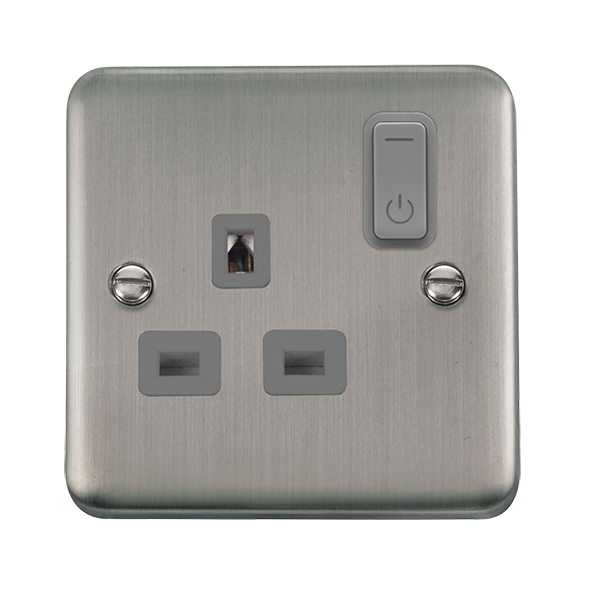 Click Smart+ Stainless Steel 13A 1G Zigbee Smart Switched Socket DPSS30535GY