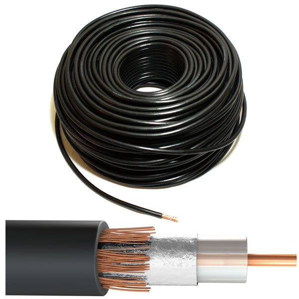 RG6 Coaxial Cable Black 100 Meter Drum - 532B