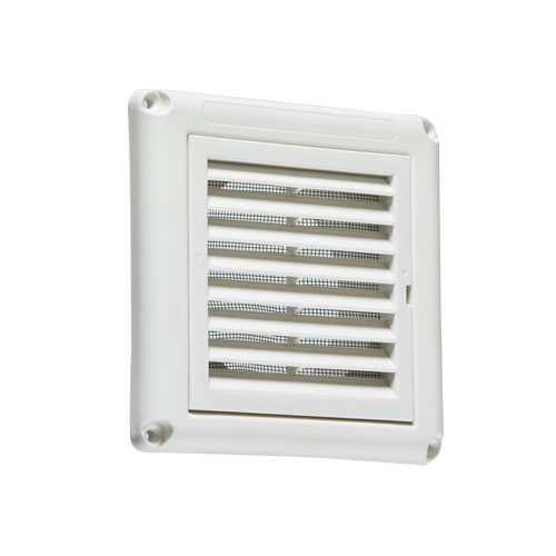 Knightsbridge White 100mm/4 Inch Extractor Fan Grille with Fly Screen EX009W