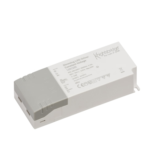 Knightsbridge IP20 12V DC 25W Dimmable Constant Voltage LED Driver 12DC25D