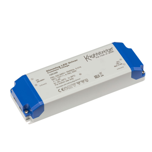 Knightsbridge IP20 12V DC 50W Dimmable Constant Voltage LED Driver 12DC50D
