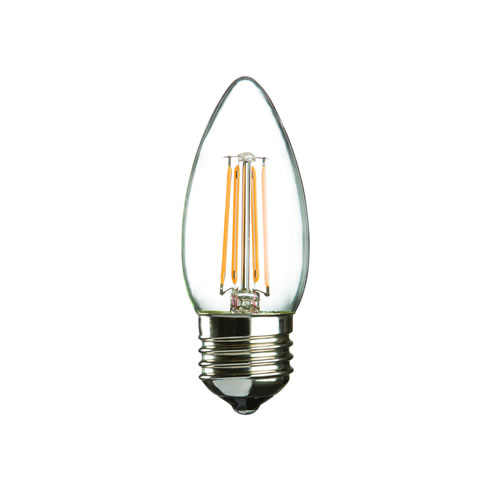 Knightsbridge 4W LED 2700K Dim ES Clear Candle Filament Lamp