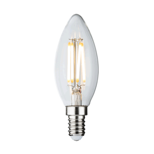 Knightsbridge 4W LED 2700K Dimmable SES Clear Candle Filament Lamp CLD4ASESC