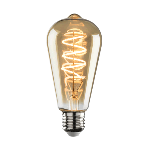Knightsbridge 4W LED ES Amber ST64 Spiral Filament Lamp ST4ESDA