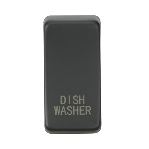 Knightsbridge Anthracite Dishwasher Grid Switch Cover GDDISHAT