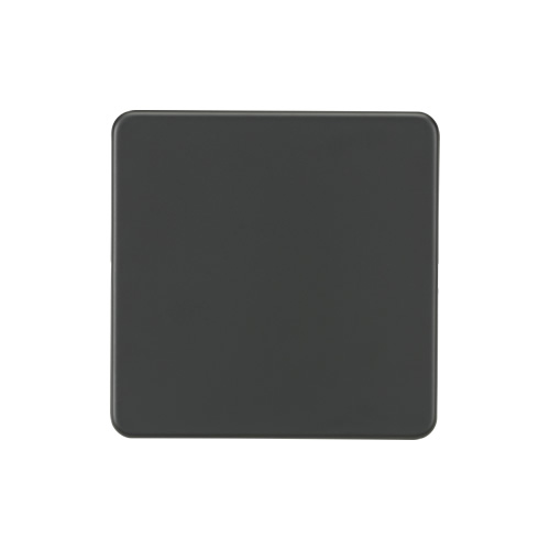 Knightsbridge Screwless Flat Plate Anthracite Single Blank Plate SF8350AT