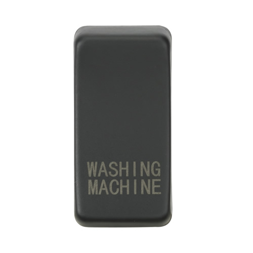 Knightsbridge Anthracite Washing Machine Grid Switch Cover GDWASHAT