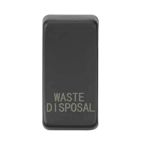 Knightsbridge Anthracite Waste Disposal Grid Switch Cover GDWASTEAT