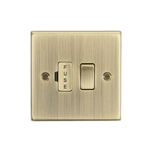 Knightsbridge Antique Brass 13A Switched Fused Spur CS63AB