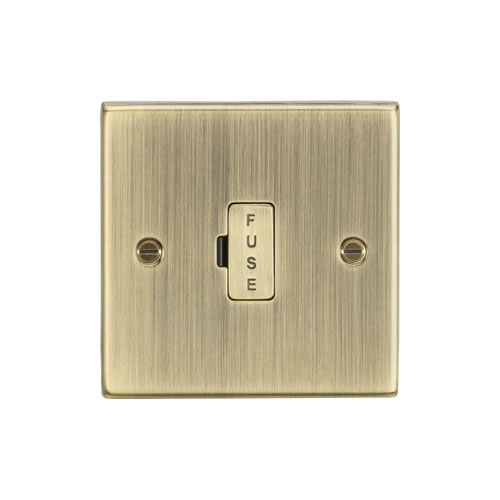 Knightsbridge Antique Brass 13A Unswitched Fused Spur CS6AB