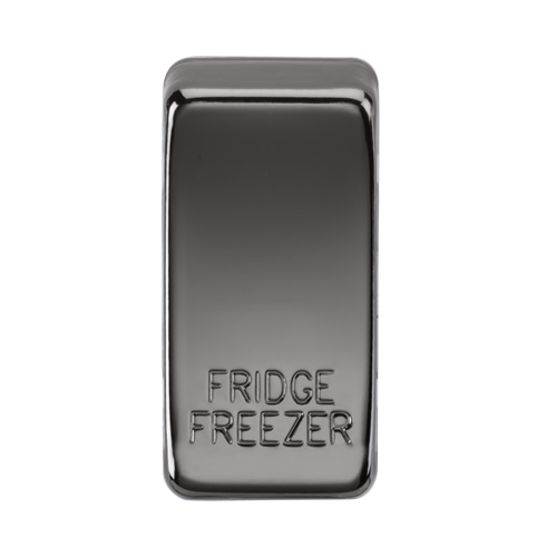 Knightsbridge Black Nickel Fridge Freezer Grid Switch Cover GDFRIDBN