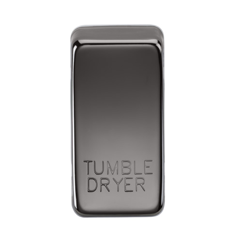 Knightsbridge Black Nickel Tumble Dryer Grid Switch Cover GDDRYBN