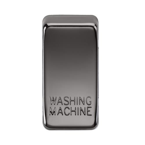 Knightsbridge Black Nickel Washing Machine Grid Switch Cover GDWASHBN