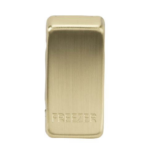 Knightsbridge Brushed Brass Freezer Grid Switch Cover GDFREEZERBB