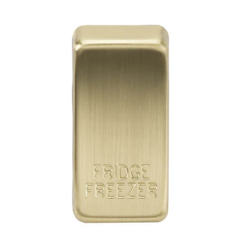 Knightsbridge Brushed Brass Fridge Freezer Grid Switch Cover GDFRIDBB