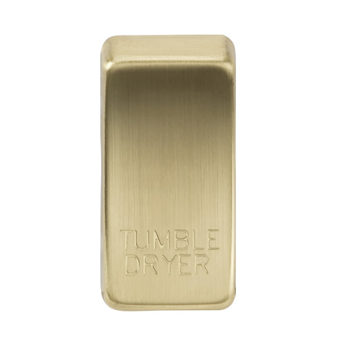 Knightsbridge Brushed Brass Tumble Dryer Grid Switch Cover GDDRYBB