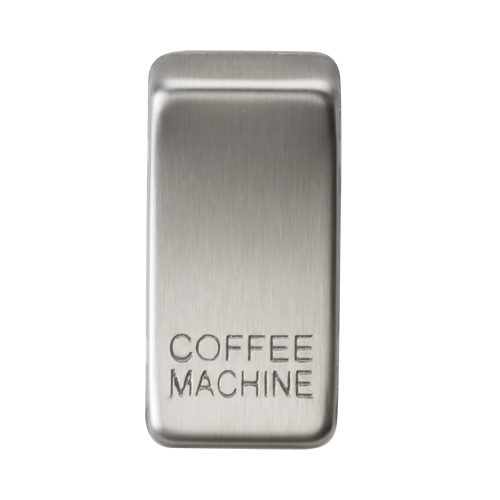 Knightsbridge Brushed Chrome Coffee Machine Grid Switch Cover GDCOFFBC