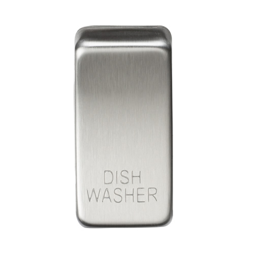 Knightsbridge Brushed Chrome Dishwasher Grid Switch Cover GDDISHBC