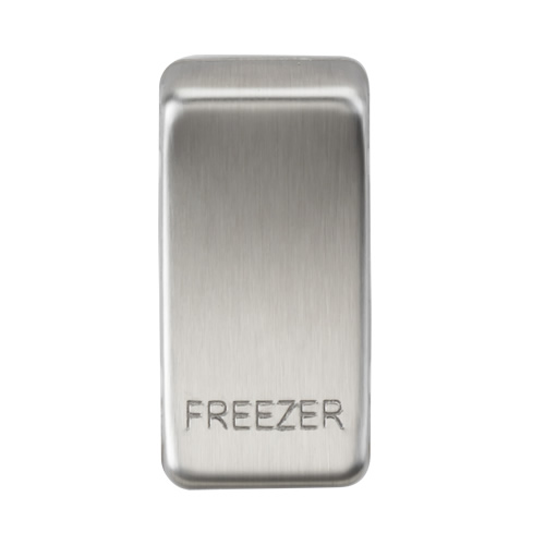 Knightsbridge Brushed Chrome Freezer Grid Switch Cover GDFREEZERBC