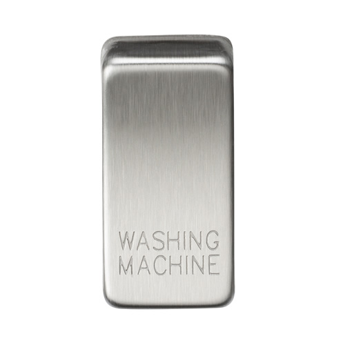 Knightsbridge Brushed Chrome Washing Machine Grid Switch Cover GDWASHBC