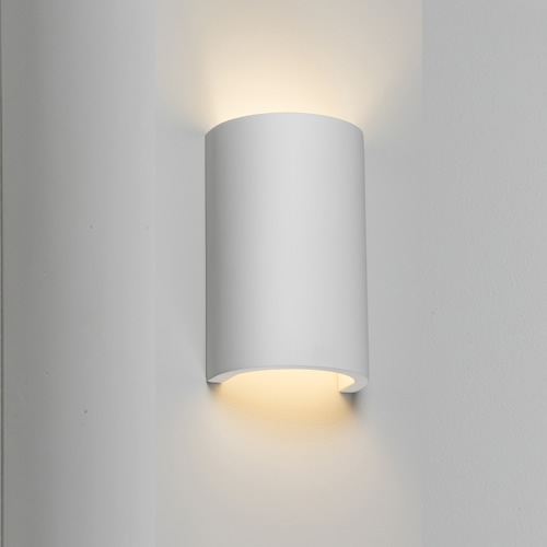 Knightsbridge G9 40W Curved Up and Down Plaster Wall Light PWL1