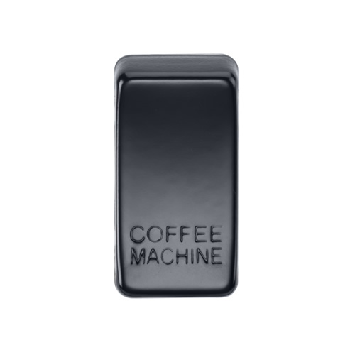 Knightsbridge Matt Black Coffee Machine Grid Switch Cover GDCOFFMB