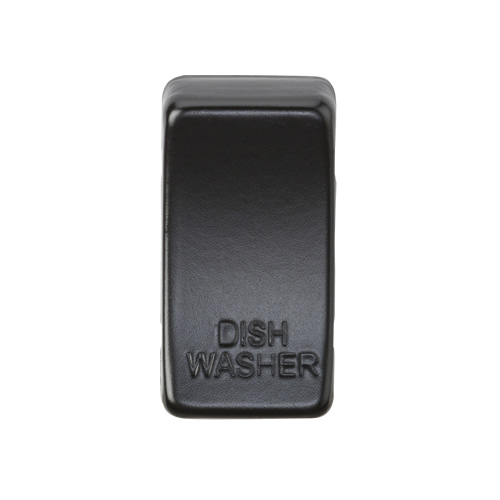 Knightsbridge Matt Black Dishwasher Grid Switch Cover GDDISHMB