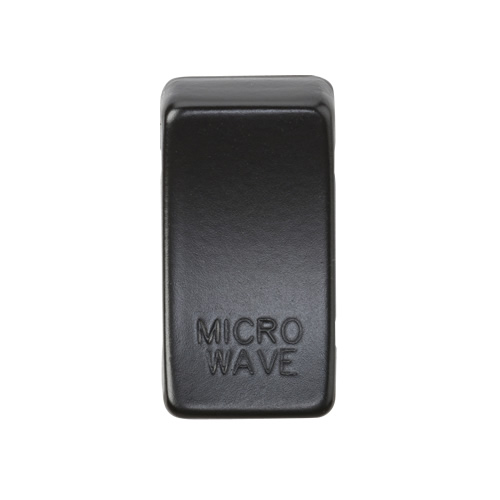 Knightsbridge Matt Black Microwave Grid Switch Cover GDMICROMB
