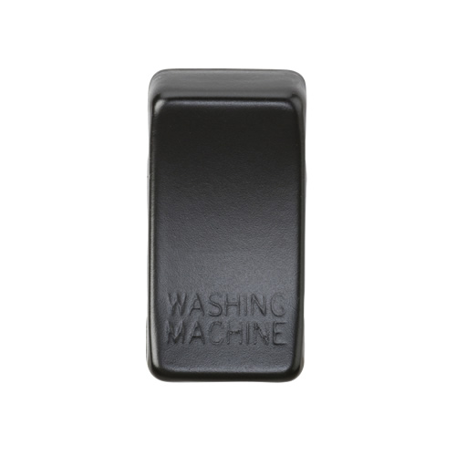 Knightsbridge Matt Black Washing Machine Grid Switch Cover GDWASHMB