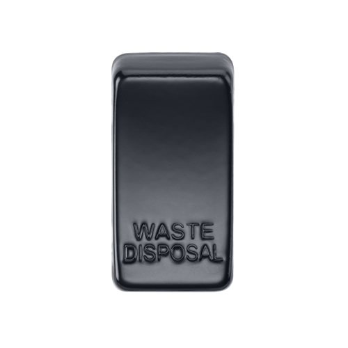 Knightsbridge Matt Black Waste Disposal Grid Switch Cover GDWASTEMB