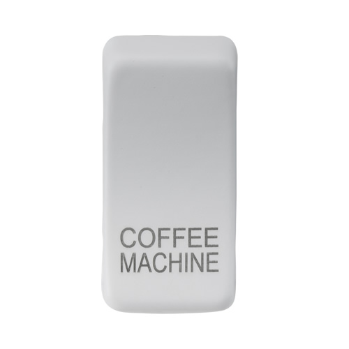 Knightsbridge Matt White Coffee Machine Grid Switch Cover GDCOFFMW