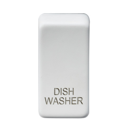 Knightsbridge Matt White Dishwasher Grid Switch Cover GDDISHMW