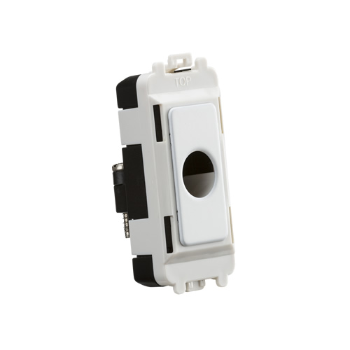 Knightsbridge Matt White Flex Outlet Grid Module (up to 10mm) GDM012MW