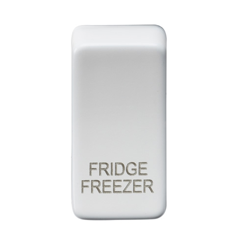 Knightsbridge Matt White Fridge Freezer Grid Switch Cover GDFRIDMW