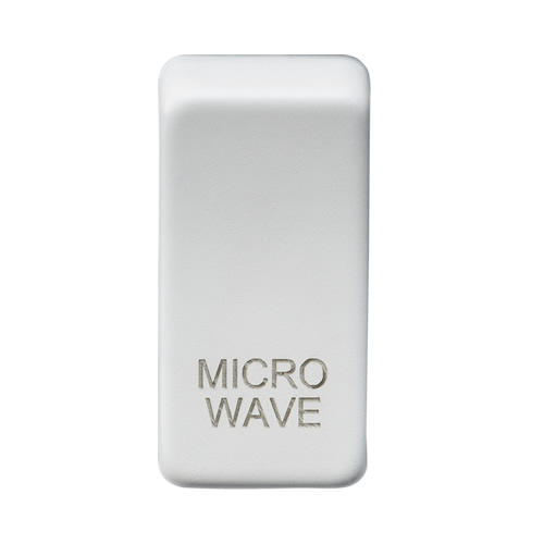 Knightsbridge Matt White Microwave Grid Switch Cover GDMICROMW