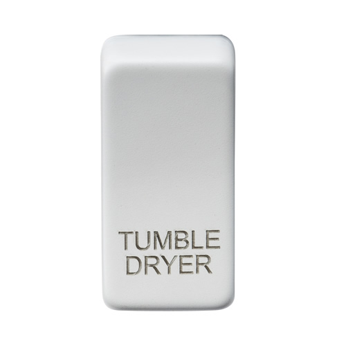 Knightsbridge Matt White Tumble Dryer Grid Switch Cover GDDRYMW