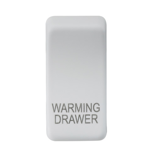Knightsbridge Matt White Warming Drawer Grid Switch Cover GDWARMMW