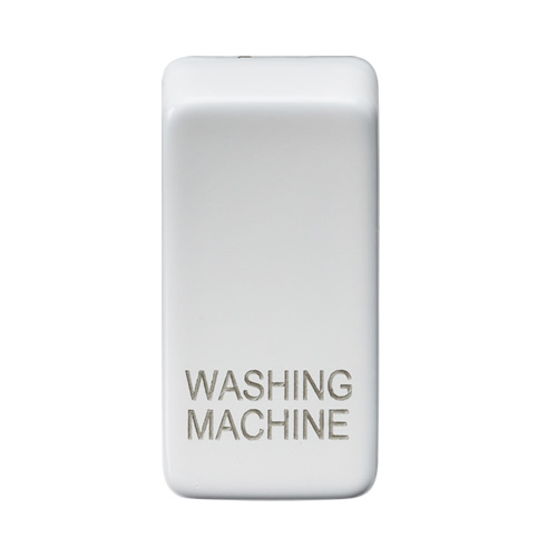 Knightsbridge Matt White Washing Machine Grid Switch Cover GDWASHMW