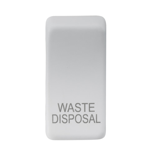 Knightsbridge Matt White Waste Disposal Grid Switch Cover GDWASTEMW