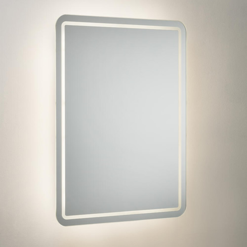 Knightsbridge IP44 Back-lit LED Bathroom Mirror with Built in Demister Pad, Shaver Socket and Motion Sensor MLR6045SD